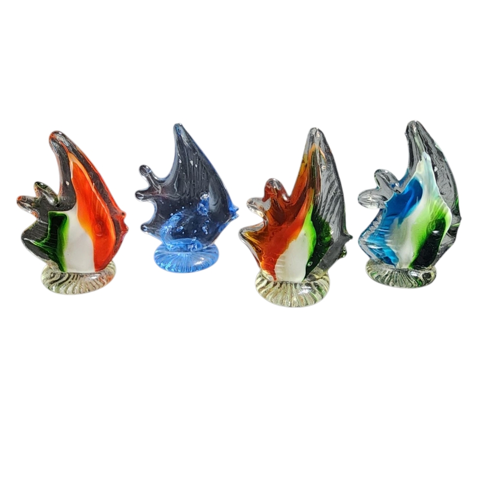 Colorful Glass Fish Figurines